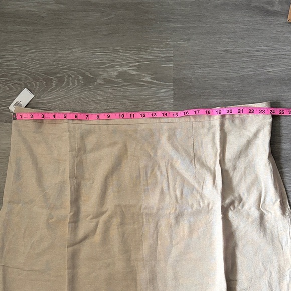 Old Navy Mid-Rise Linen Blend Midi Skirt, NWT, Color Natural - Picture 6 of 9